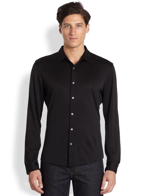 michael kors black and white shirt|Michael Kors black shirt men.